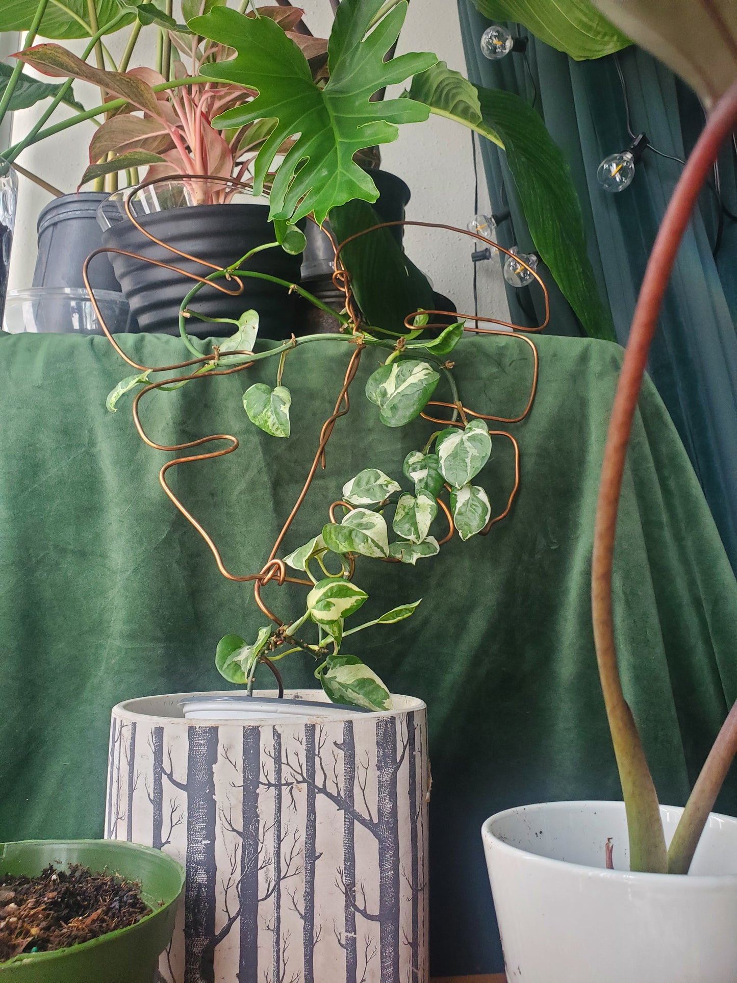 Copper plant trellises